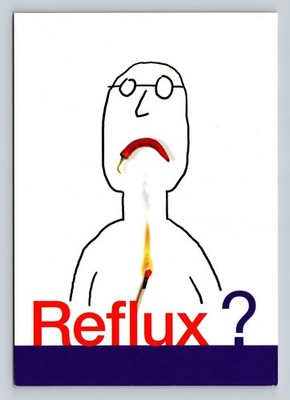 Original French Reflux Awareness Postcard by Serge Bloch 6x4 in