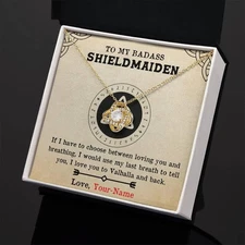 Custom Viking Necklace For Women, Viking Jewelry, Shieldmaiden Necklace Gifts