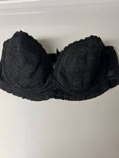 Vintage Fredrick  s Of Hollywood Strapless Underwire Bra Black Lace 36C 5801