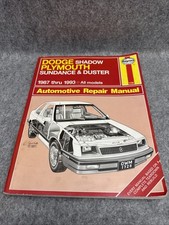 1987-1993 Dodge Shadow Plymouth Sundance Duster Haynes Repair Manual 1726