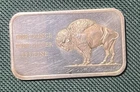 One Troy Ounce Fine Silver Bar 999 1776-1976 America Bi-Centennial Buffalo Logo