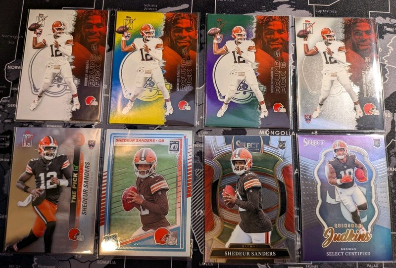 2025 NFL - Cleveland Browns Rookie QB Card Lot (7) Shedeur Sanders +  Judkins RC