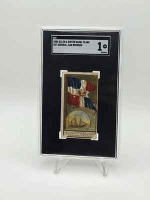 1886 Allen & Ginter Naval Flags N17 Admiral Santo Domingo SGC
