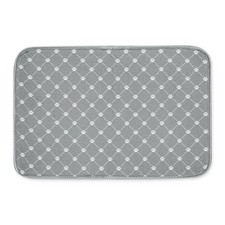 Bone Dry Machine Washable, Ultra Absorbent Pet Mat, 12x18, Gray Trellis Print