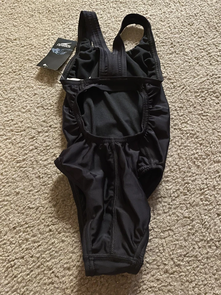 Speedo ProLT One Piece Swimsuit Black Girls Youth Size 6/22 NWT $49.50 - Image 2 of 2
