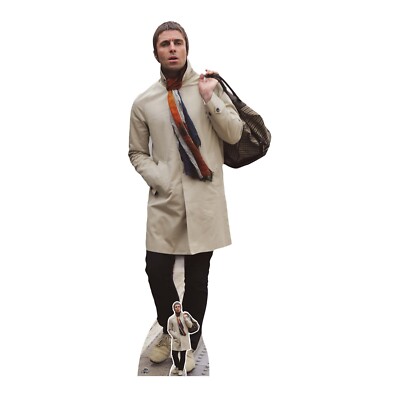 Gallagher Brother Liam Cream Jacket Lifesize Cardboard Cutout Free Mini Standee