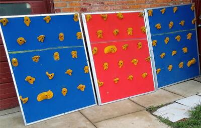 THREE HEAVY DUTY 60.5'' x 49.5'' GROPERZ INDOOR ROCK CLIMB HOLD PANELS FREE SHIP