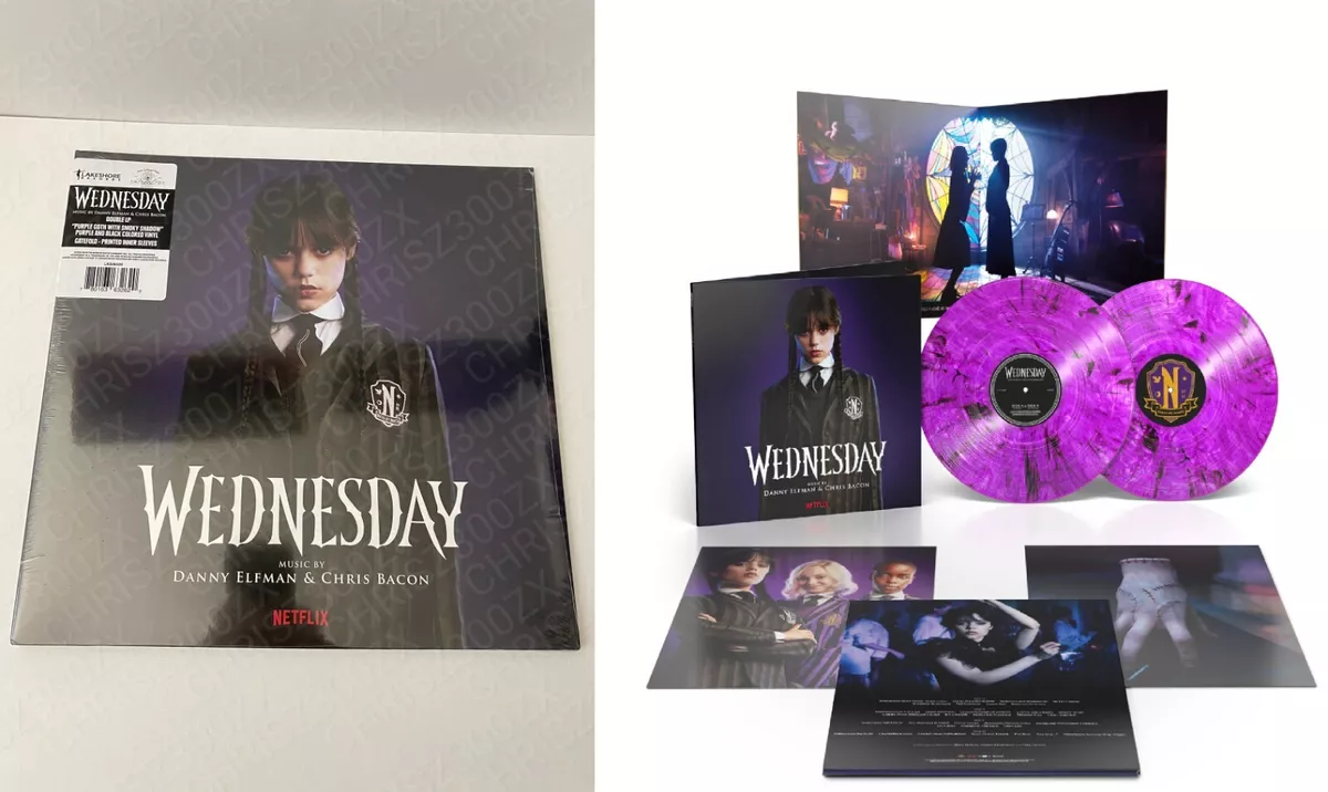 Wednesday Series Movie Vinyl Soundtrack 2 LP Purple Goth Smoky Shadow  Netflix