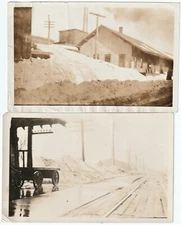 St Johnsonville NY - Railroad Depot Station ca 1920s - TWO - Original Photos -