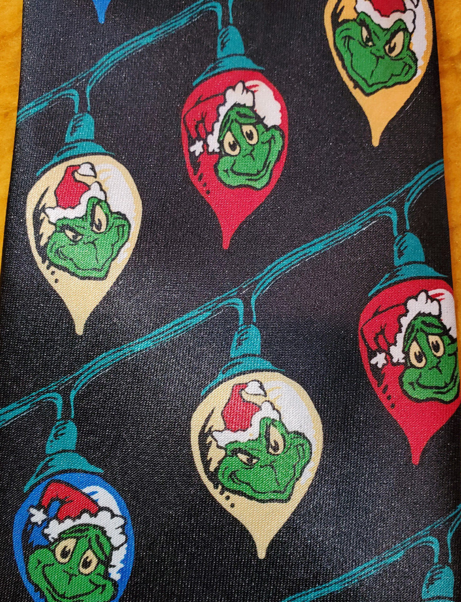 grinch christmas tie