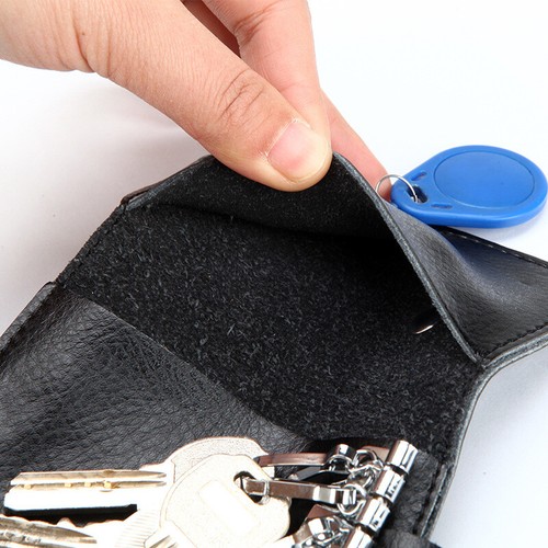 Unisex Cuero Genuino Porta Llaveros Estuche Cartera Llavero Bolsa Coche Llavero - Imagen 18 de 25