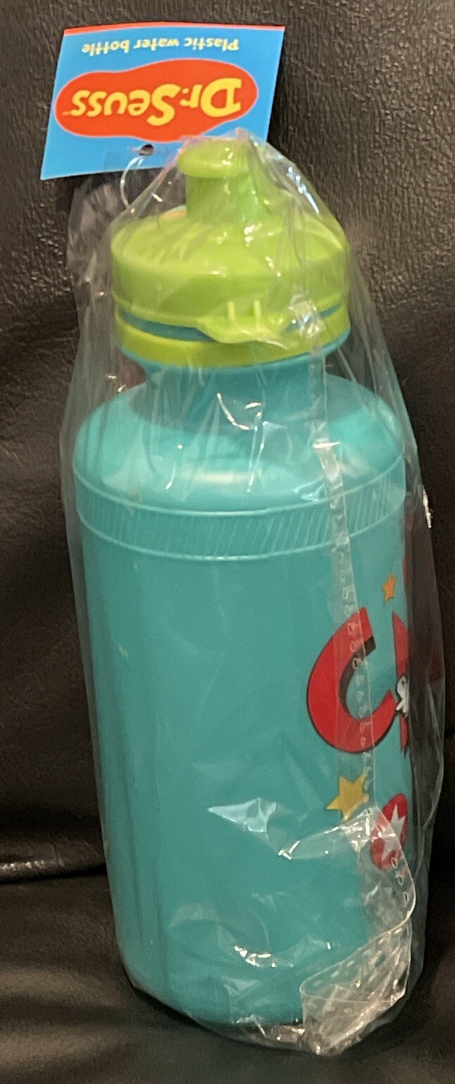 RARE Dr. Seuss Plastic Water Bottle Back to School Birthday Gift Travel 2013 NEW