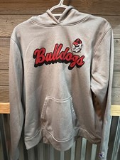 NCAA UGA Bulldogs Gray Red Champion Hoodie Sweatshirt Unisex XLG