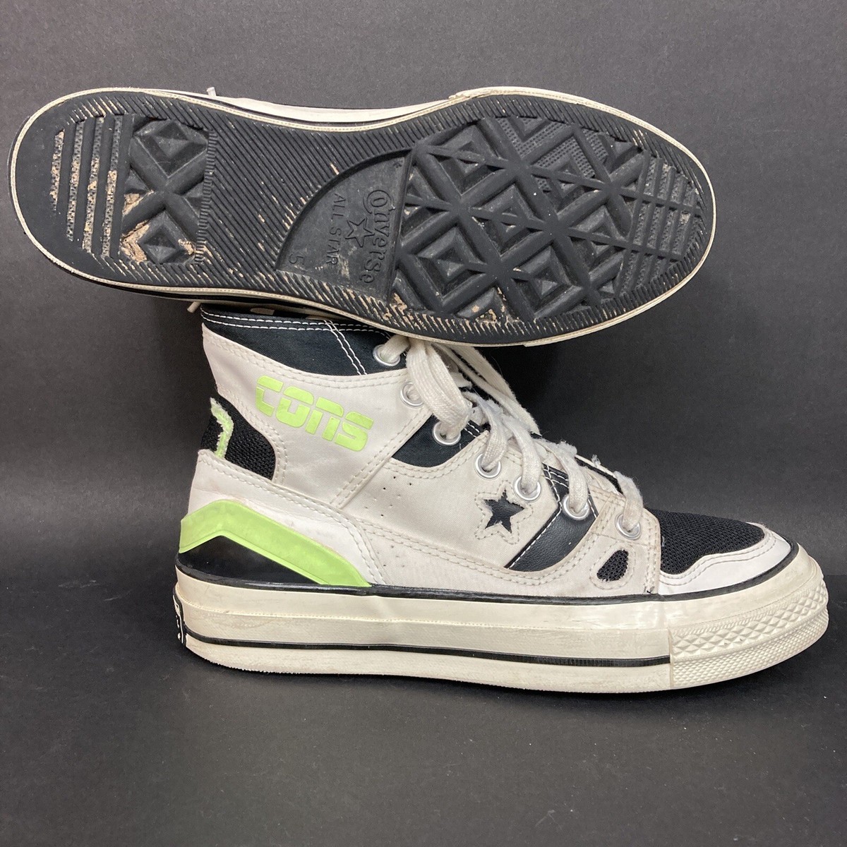 Converse Chuck 70 E260 High Beige-Men 5/Women 7-White/Black/Green