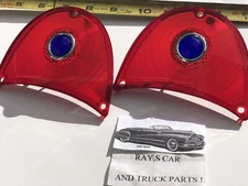 NEW PAIR OF 1957 CHEVROLET BEL AIR / 150 AND 210 BLUE DOT TAIL LIGHT LENS !