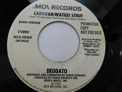 Deodato  Caravan / Watusi Strut 1975 7'' Single PROMO MCA 40469