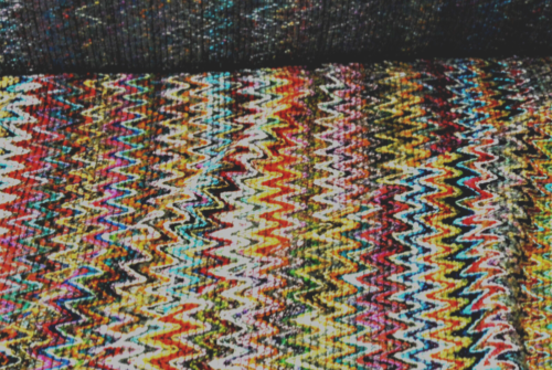 WOOL & CASHMERE LUXURY BOUCLE CHEVRON KNIT 20 COLOUR VARIATION MADE IN ITALY B11 - Picture 4 of 12