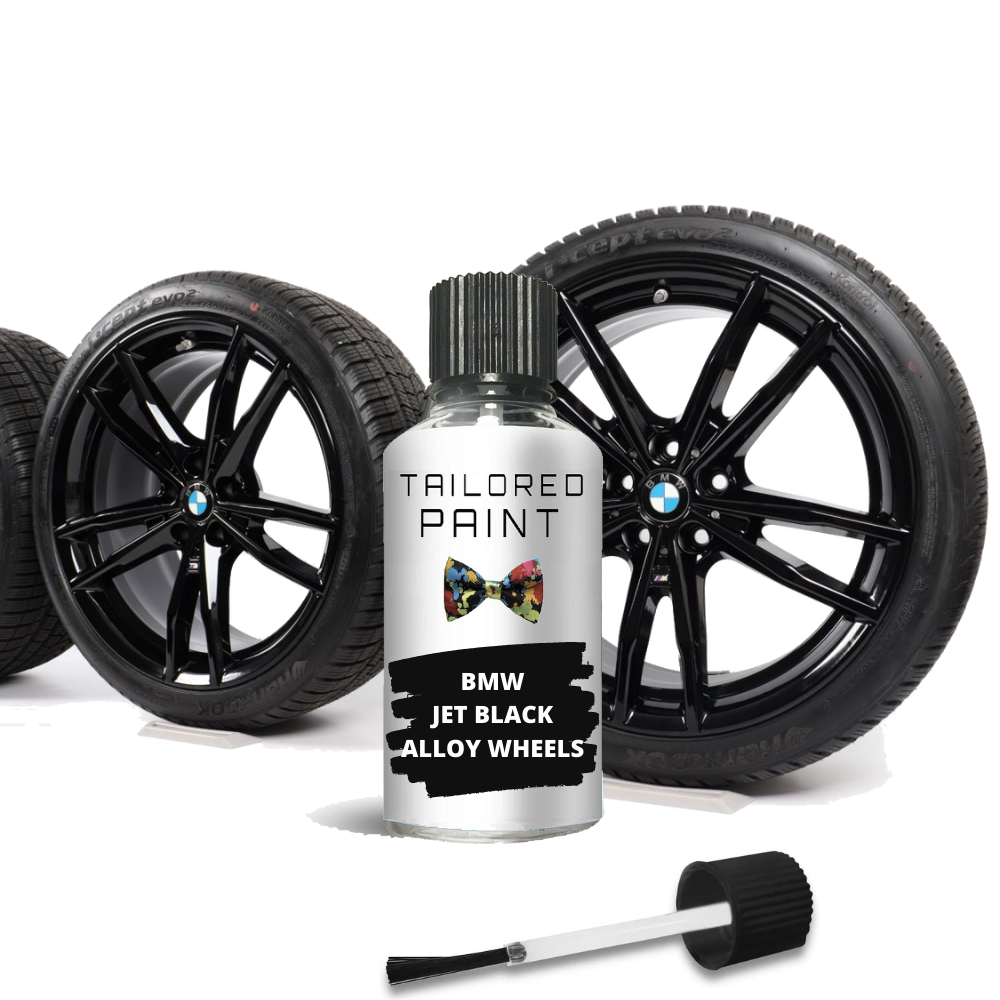 Xtremeauto BMW Jet Black Gloss Alloy Wheel Touch Up Paint Kit - With Brush For Curb Rash Repair 1 thumbnail image