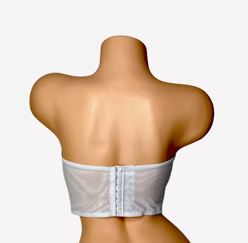 VICTORIAS SECRET DREAM ANGELS JEWELED BUSTIER STRAPLESS BRA SILVER 34D NEW $150 - Picture 7 of 7