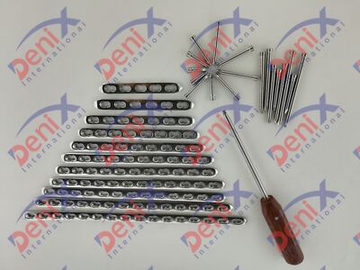 Small Locking Plate 3.5mm 5 To 16 Hole & Screw Set Lot of 112 Pcs Orthopedics