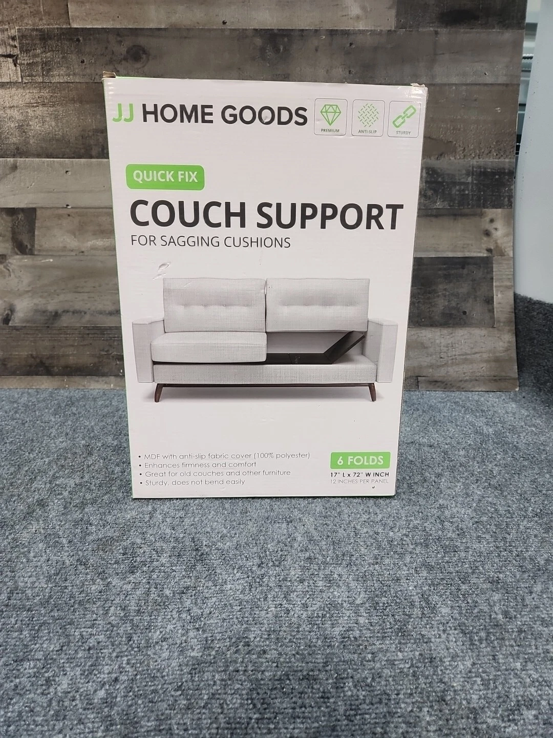 Couch Support Sturdy Cushion Seat Saver JJ Home Goods 17"L × 72"W