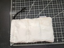 Moncler Eye Glass Case Pouch White Goose Down Feathers