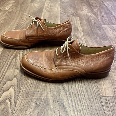 Sandro Moscoloni Vineyard Caramel Brown Leather Oxford Dress  display picture 1