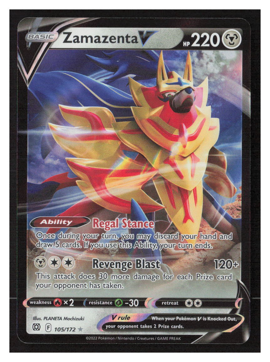 SWSH09: Brilliant Stars #105/172 Zamazenta V LP | eBay