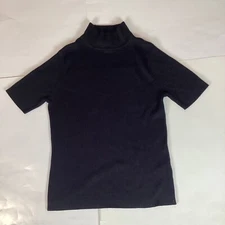 Croft & Barrow Womens Blouse Shirt Top Sz S Small Short Sleeve Solid Casual