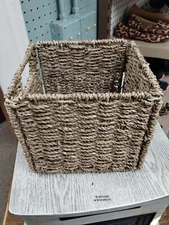 Set of 2 Woven Storage Baskets - 7x7 Inches