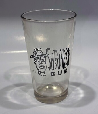 Rare Beach Bum Berry Shrunken Bum Pint Glass   Bosko Design - with some wear