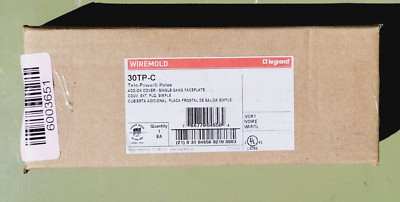 NEW WIREMOLD 30TP-C : SINGLE GANG COVER FACEPLATE TELE-POWER POLES IVORY