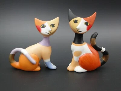 Goebel Figuren Porzellan Rosina Wachtmeister 2Katzen Luisa modern Design Katze - Bild 1 von 4