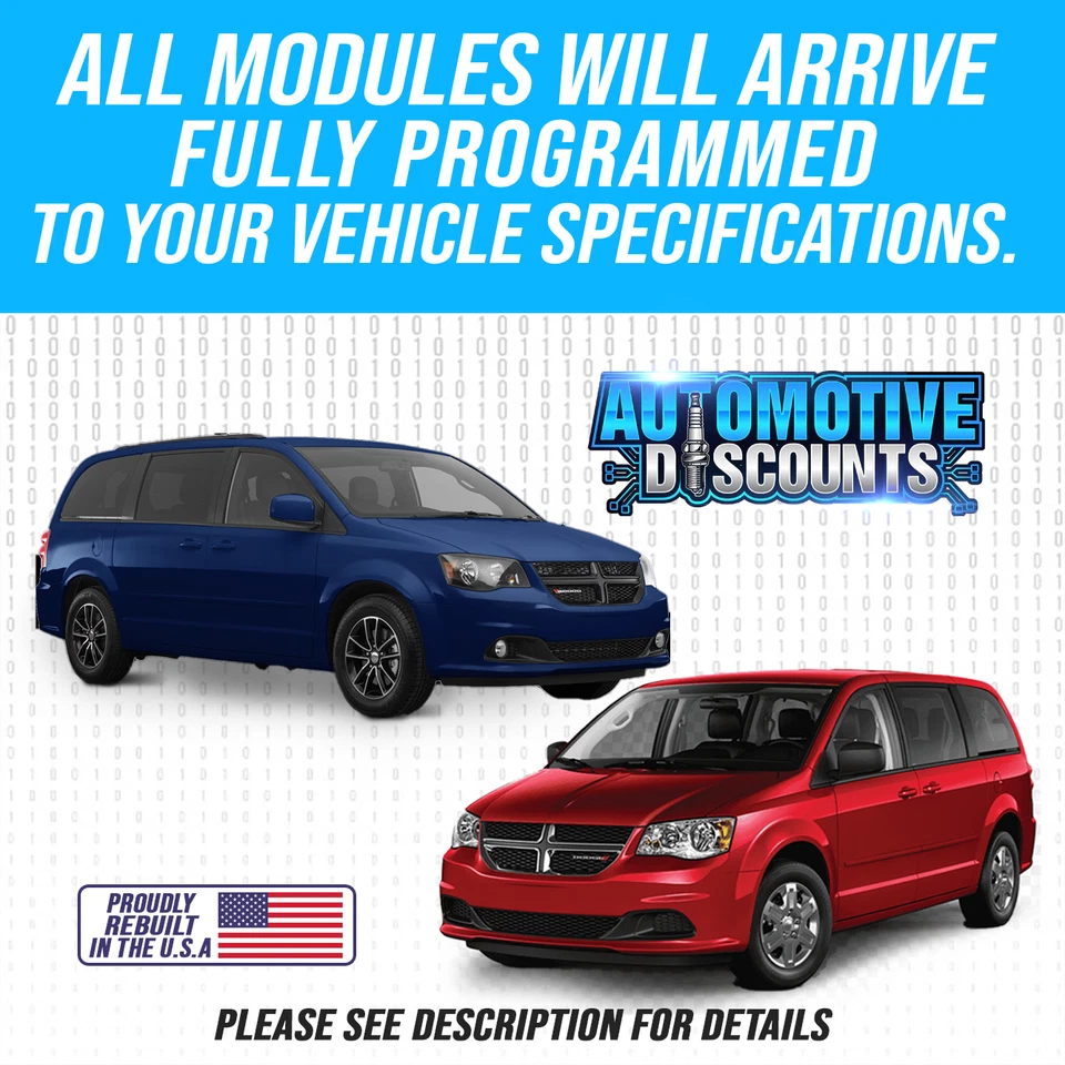 Dodge Caravan 2002 3,3 L PCM ECU ECM motor computador enchufe-n-go oe 04727423aa Foto 2 de 4