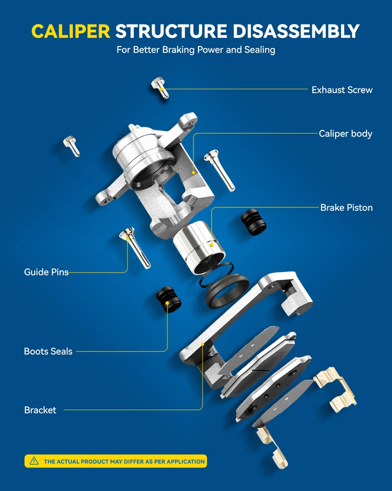 Pinzas de freno delanteras con par de soportes 2 para Chevy Equinox Impala GMC Terrain 2,4 L Foto 3 de 4