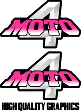 88' - 91' Yamaha MOTO 4 stickers Champ Pink decals YFM100 Quad moto-4