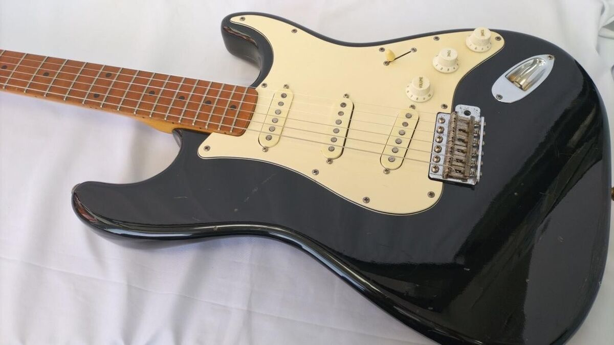 Greco Super Sounds SE500 Black Made in Japan ST Type Solid Greco Super Sounds SE500 Black Made in Japan ST Type Solid