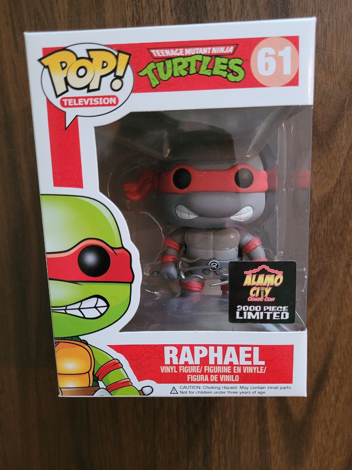 Funko Pop! Grayscale Raphael #61 Alamo City Comic Con - Vaulted - Grail Tmnt