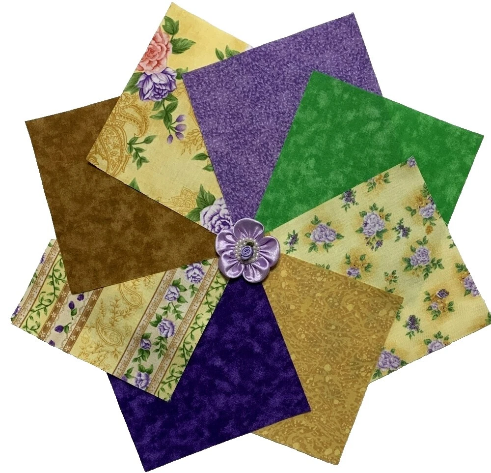 Floral Craft Fabric Squares