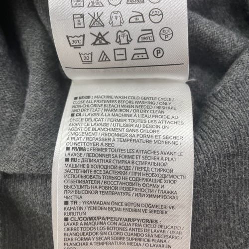 Herren Banana Republic Pullover Large grau 1/4 Reißverschluss Strick Baumwolle Kaschmir - Bild 12 von 12