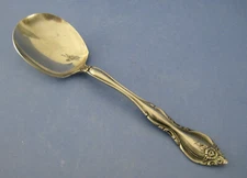 Everbrite Deluxe Stainless Casserole Spoon Floral Scroll Tip Glossy