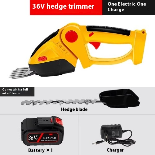 Tagliasiepi elettrico senza fili 36V/24V 2 in 1 tagliasiepi tagliaerba casa giardino strumento - Foto 9 di 10