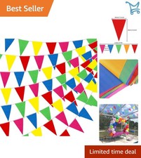 300pcs Colorful Nylon Pennant Banner Flags 375ft for Parties Weddings Events