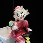 Vtg Enesco Busy Biddy Grandma Granny Planter Bicycle Wagon Vase Japan Kitsch — photo 10