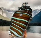 Beautiful Murano Solid Glass Striped Conch Shell