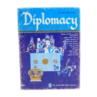 1982 Avalon Hills Diplomacy International Intrigue 819, VTG Board Game READ