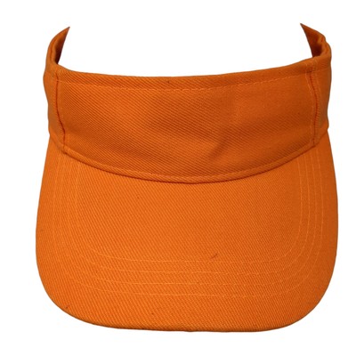 Unbranded Sun Visor Hat Orange One Size Adjustable Strap Lightweight Ear Flaps