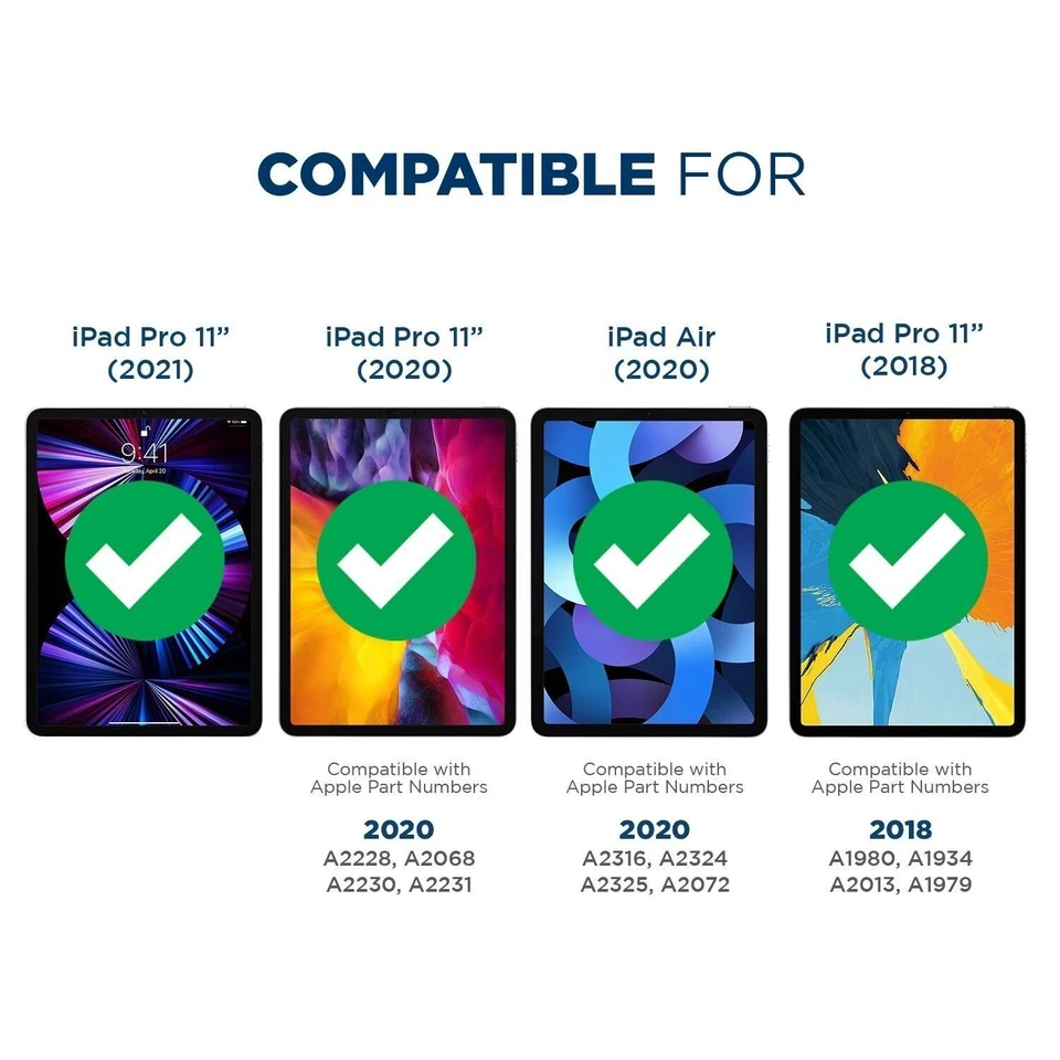 Tech Armor Matte Film Screen Protector for iPad Pro 11 2022 , iPad Air 5 - 2 PK - Image 3 of 4