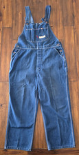 Vtg Big Mac Bib Overalls 42 x 29 Denim Carpenter Made USA Flaws Actual 41x28.5