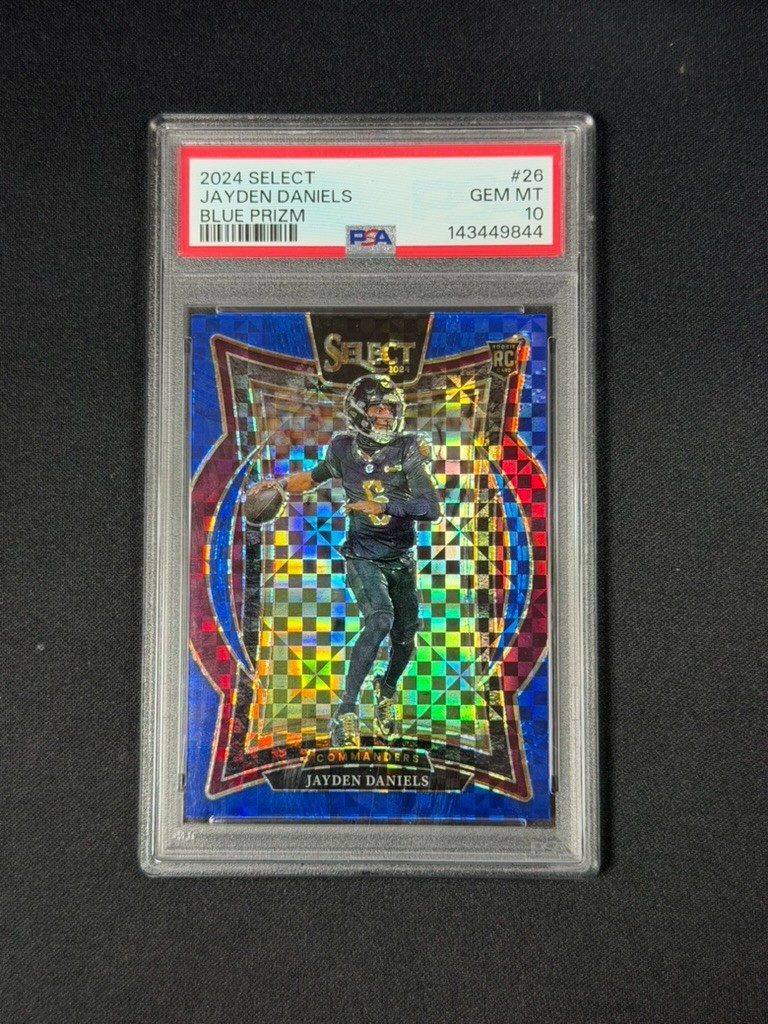 Jayden Daniels 2024 Select Rookie Blue Prizm /249 PSA 10 GEM MT Commanders #26